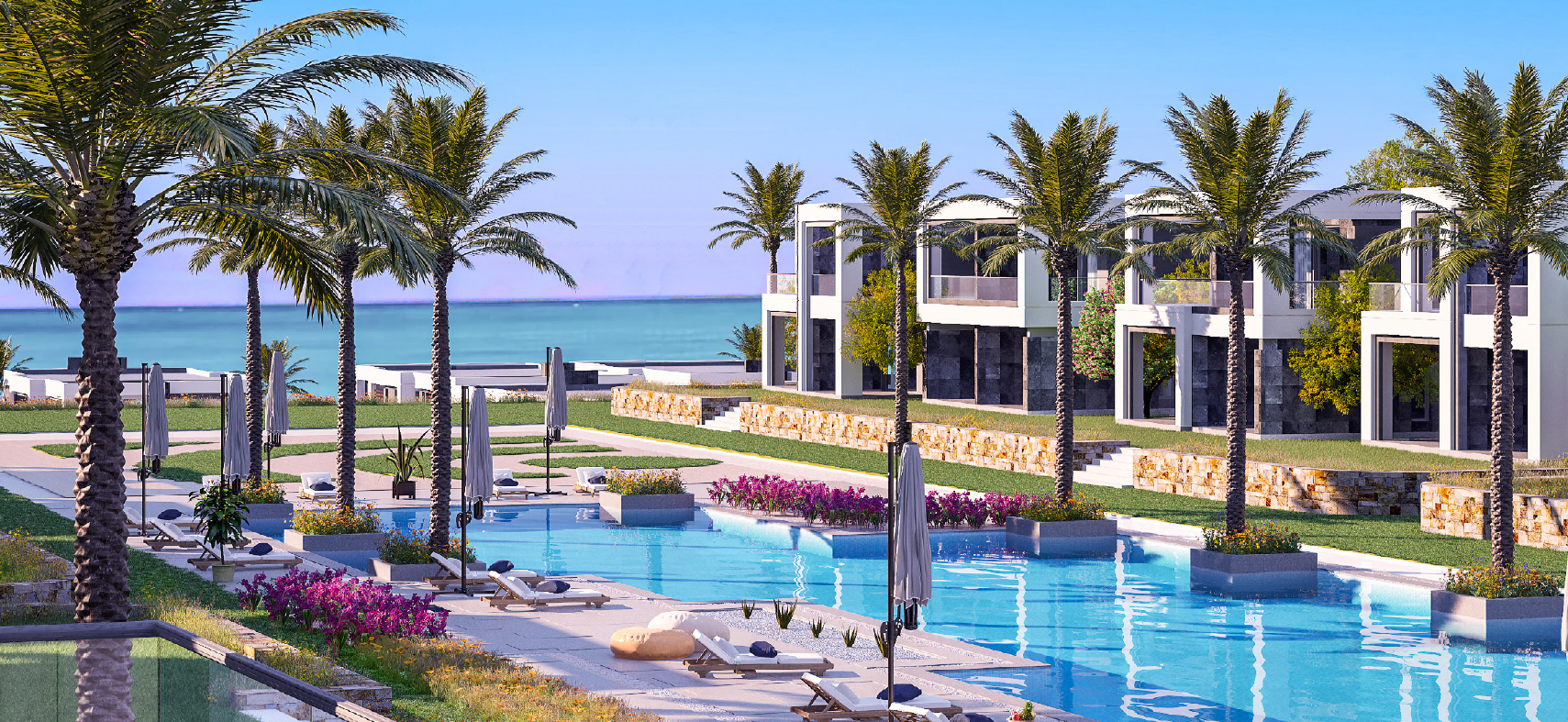 La Vista Ras El Hekma in Ras El Hekma by La Vista Developments - villa and chalets with swimming pools ana geneina