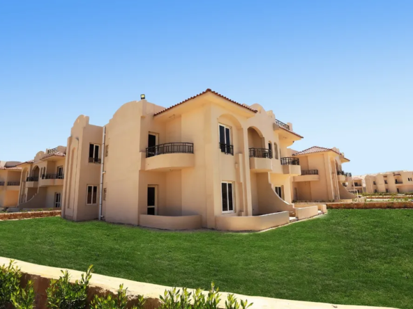 Villa & green lawn